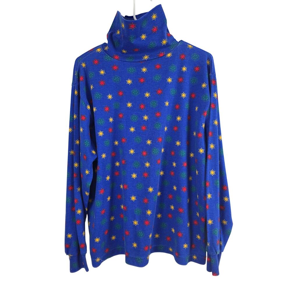 Vintage 90's Headliners Christmas‎ Holiday Long Sleeve Top XL Womens Long Sleeve